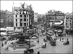 London's Piccadilly Circus area.